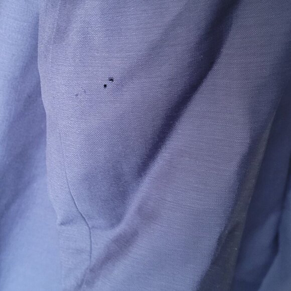 Calvin Klein Wool Suit Jacket Mens 36 Regular Slim Fit Blue Flaw Holes - Picture 14 of 15